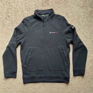 Under Armour Sweater Mens Medium 1/4 Zip Mock Neck Dealer Policy Black